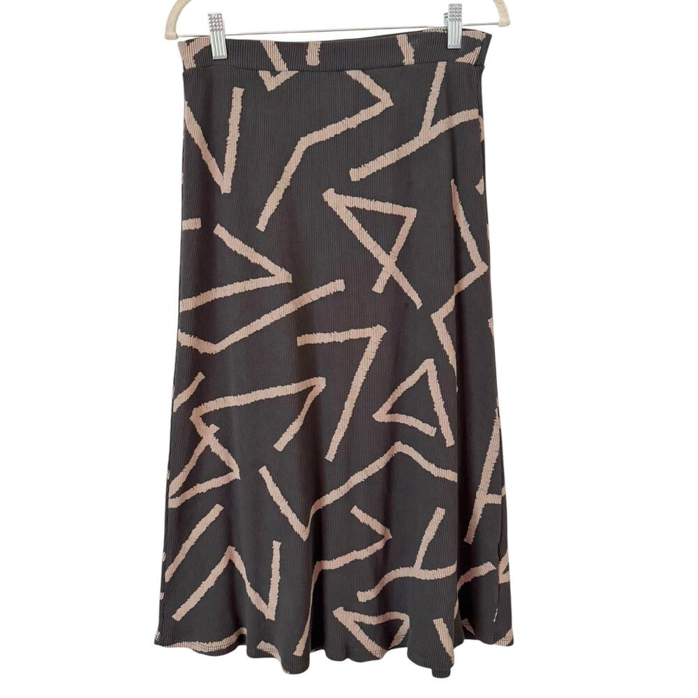 Bobo Choses Adult Lines Flared Skirt Ribbed Knit Size Medium